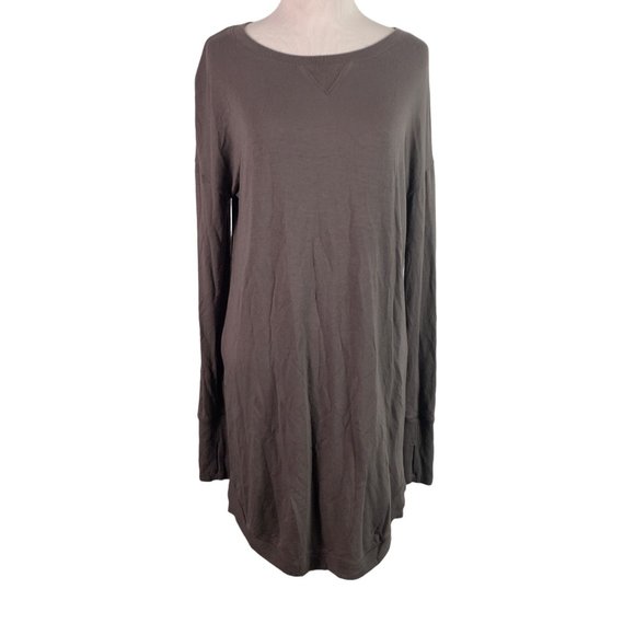 ATHLETA Size Small Recharge Thumb Hole Lounge Tunic Sweatshirt Dress - Picture 3 of 11